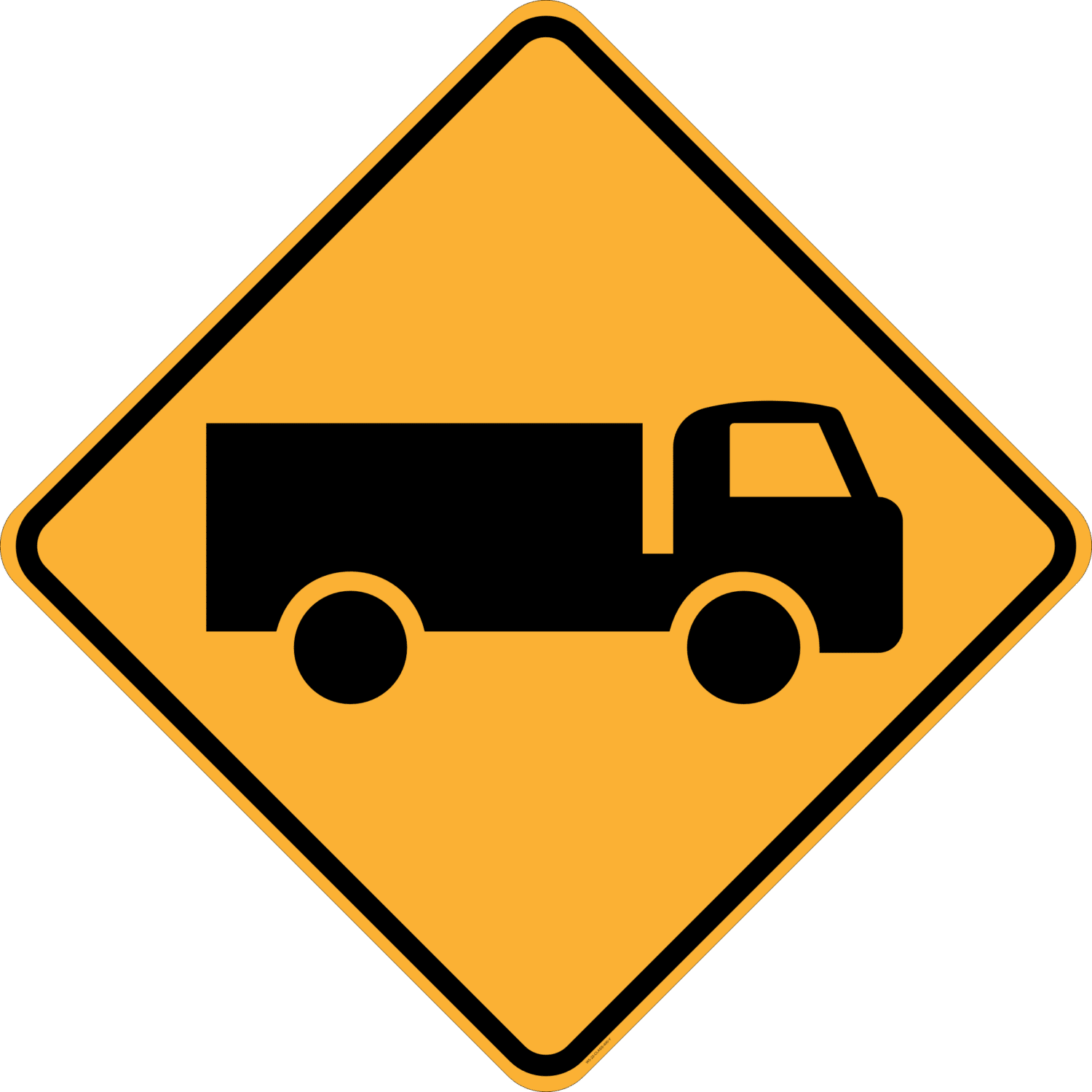 W5-22 Trucks Crossing or Entering (Symbolic)