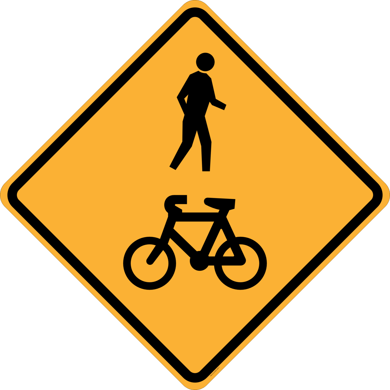 W6-9 Pedestrian / Bicycle (symbolic)