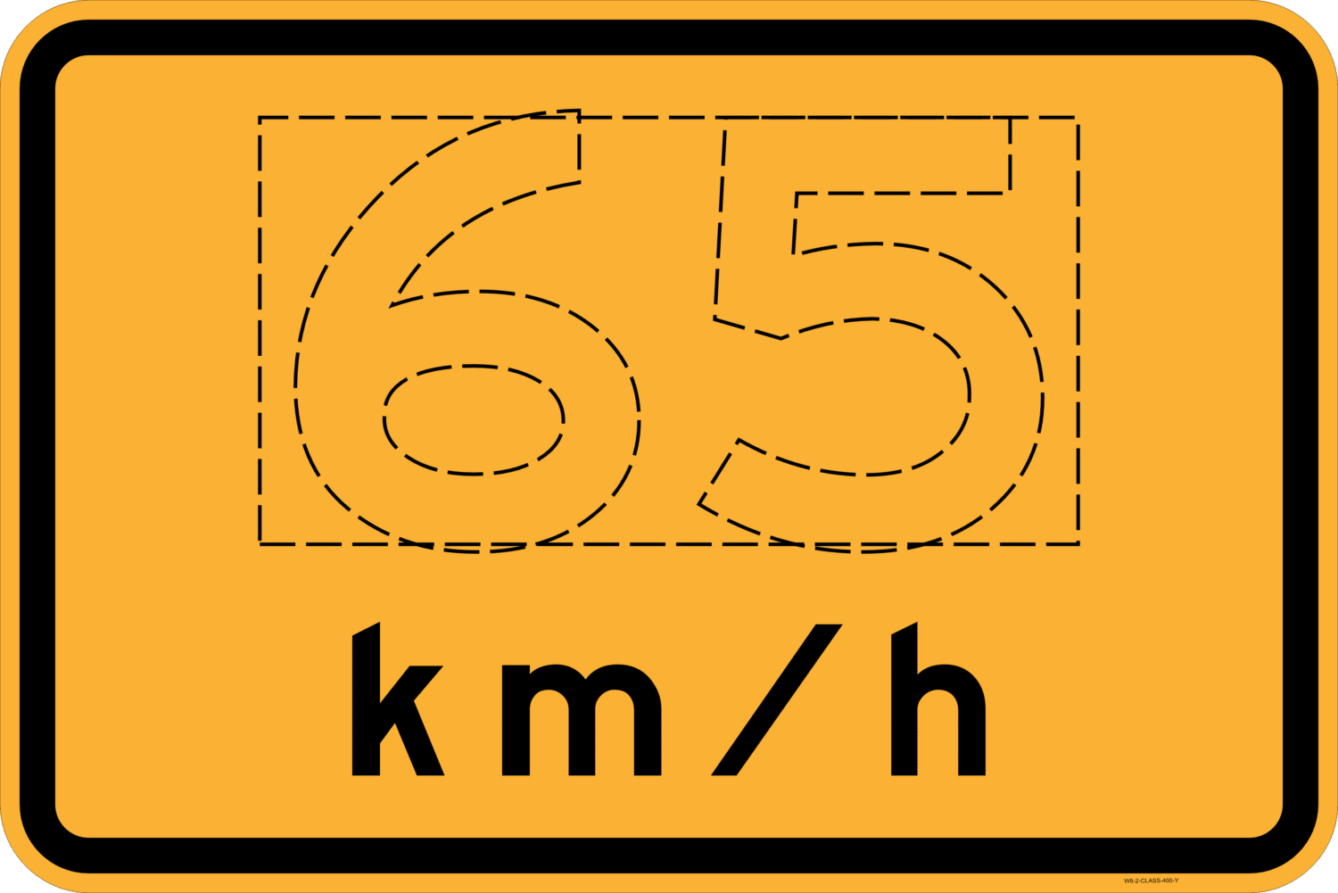 W8-2 xx km/h Advisory Speed
