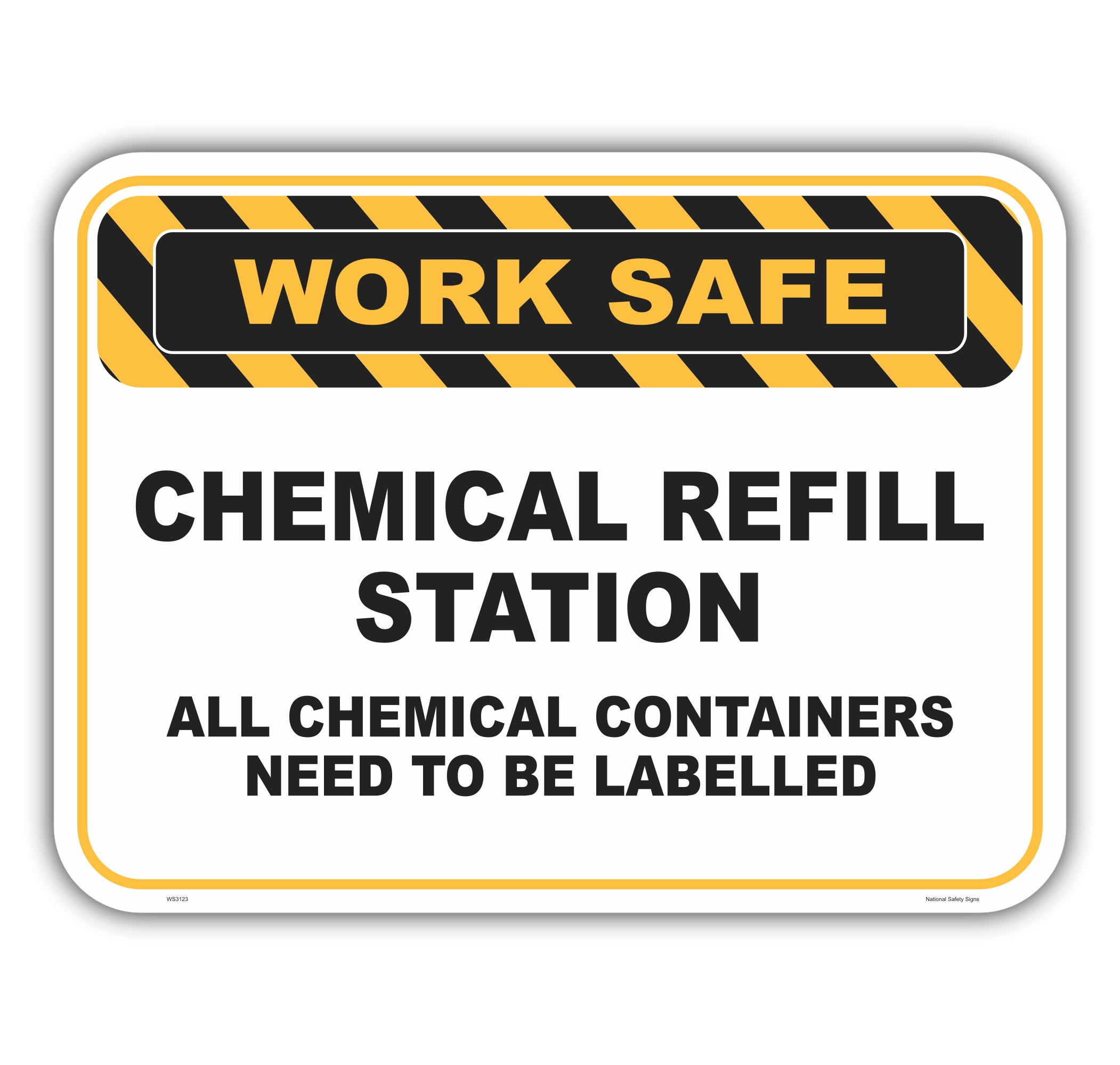Chemical Refill Station sign WS3123