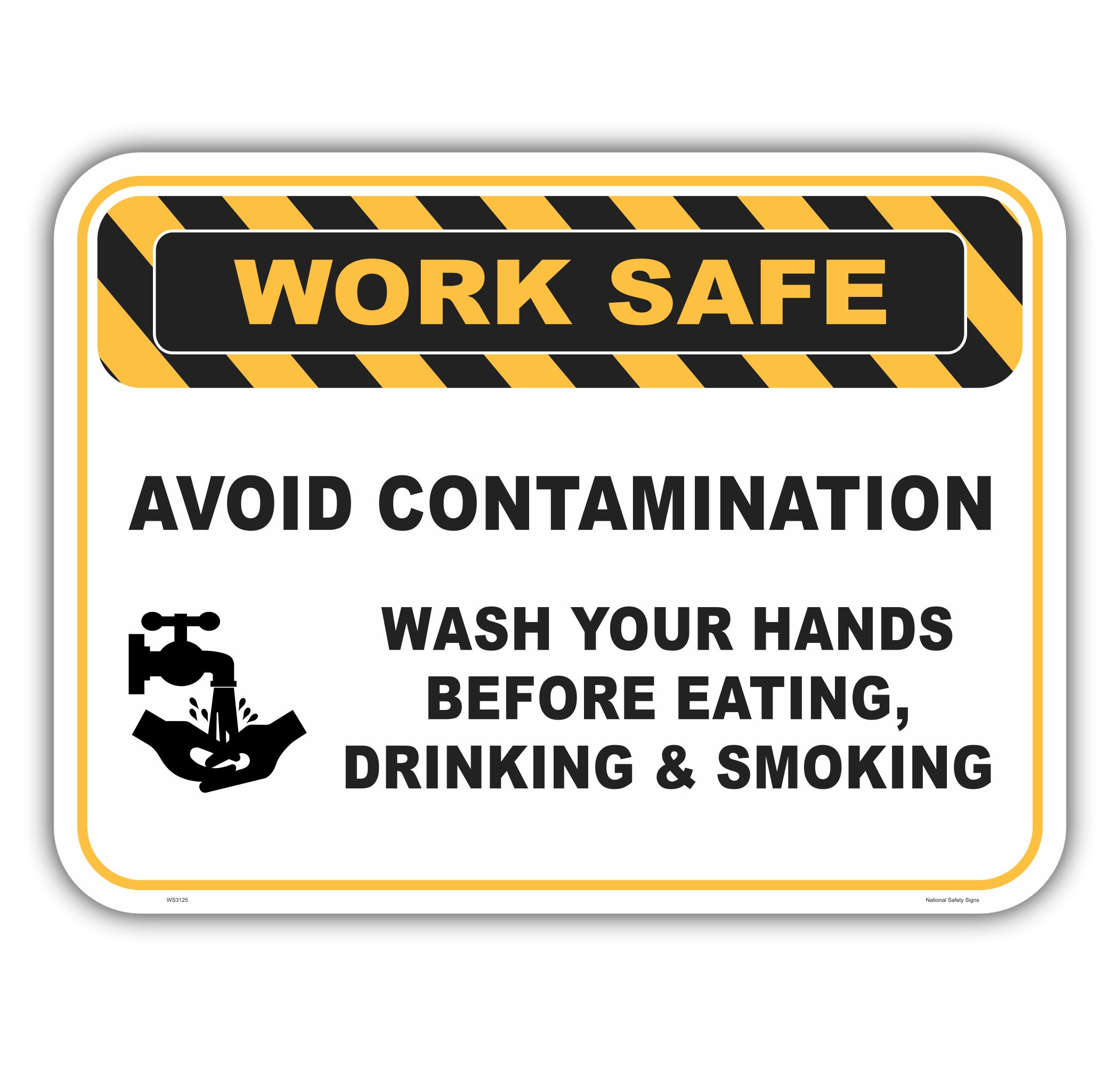 Wash Hands sign WS3125