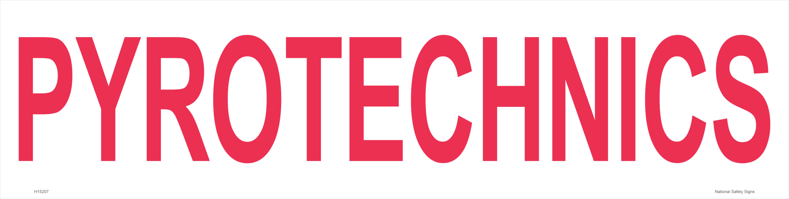 Pyrotechnics Sign H15207