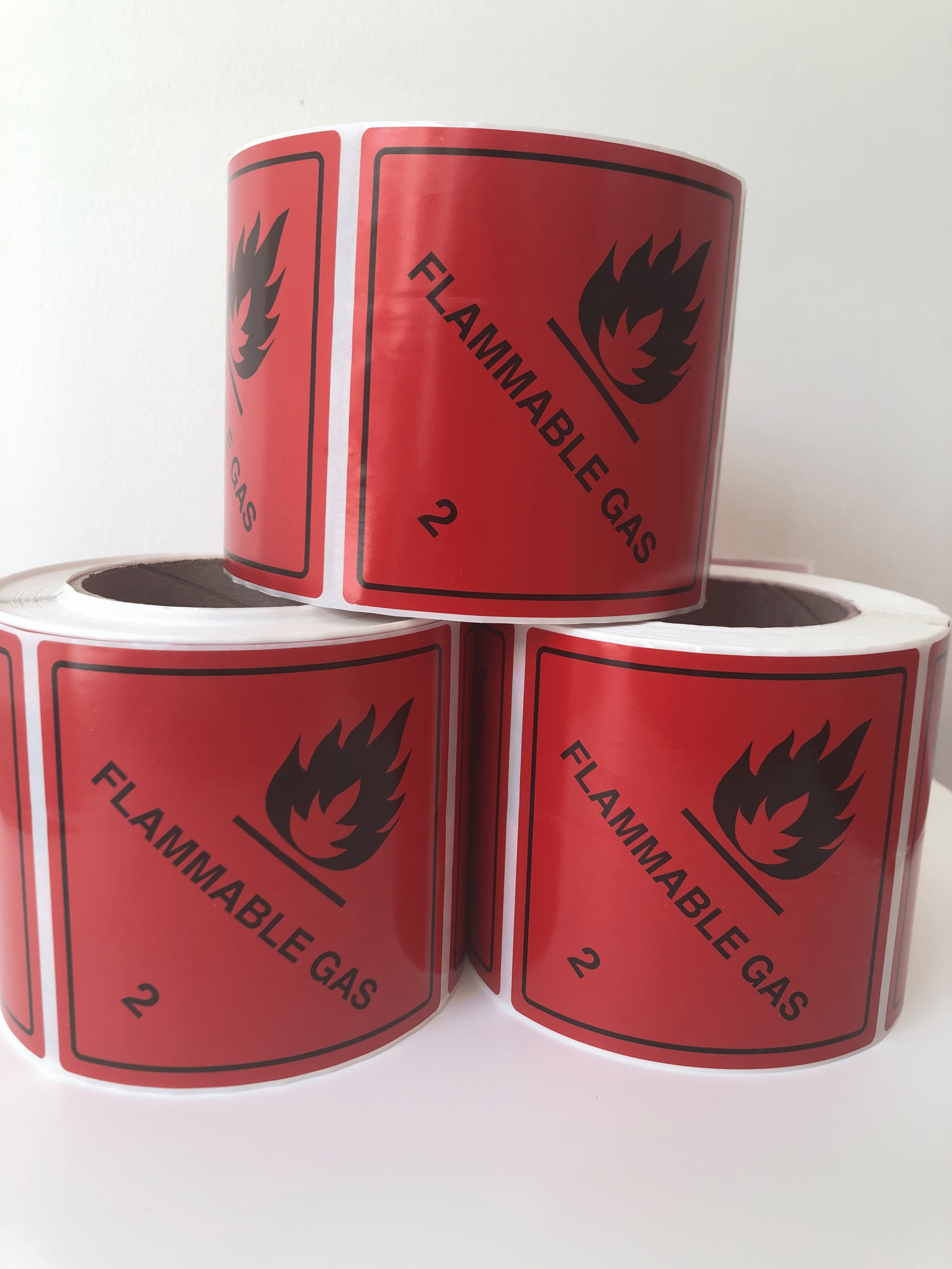 Flammable Gas Class 2 - 500 labels per roll H15191