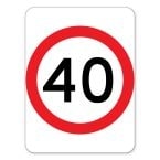 40 kph Sign RD273