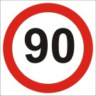 90kph Roadwork Speed Limit Square sign