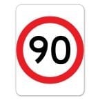 90 kph Sign RD278