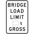 Bridge Load Limit Sign