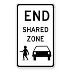 End Shared Zone Sign
