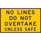 New Work No Lines Marked Roadworks Sign